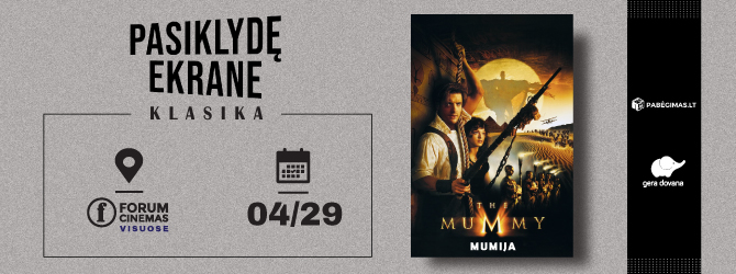 PASIKLYDĘ EKRANE kino klasika: Mumija (1999)